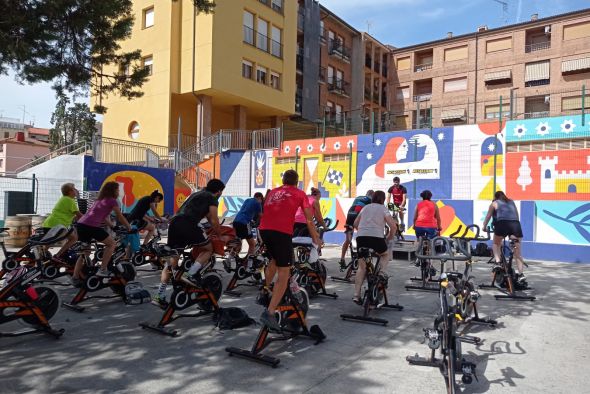 El spinning solidario de Alcañiz recauda 187 euros a favor de Las Cañas