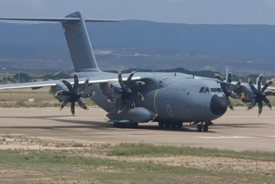 El Aeropuerto de Teruel, campo de ejercicios militares en la simulación de una operación de evacuación de personal no combatiente