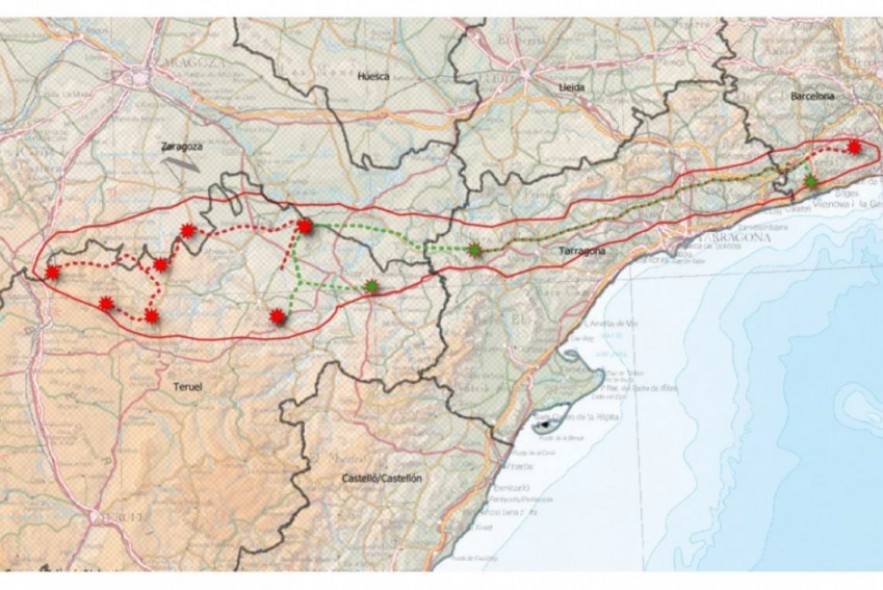 El Miteco  concede la autorización previa de la línea eléctrica de Teruel a Barcelona