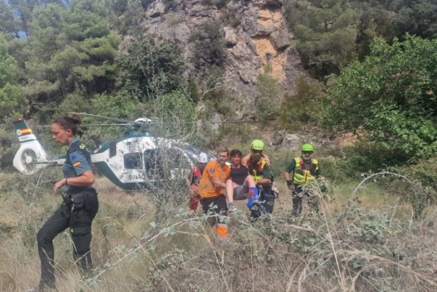 La Guardia Civil rescata a una senderista accidentada en el Parrizal de Beceite