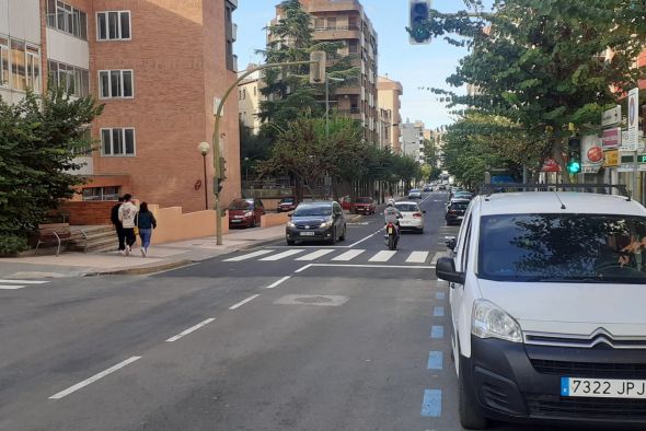 La Policía Local de Alcañiz inicia una campaña informativa sobre la nueva movilidad en la avenida Aragón