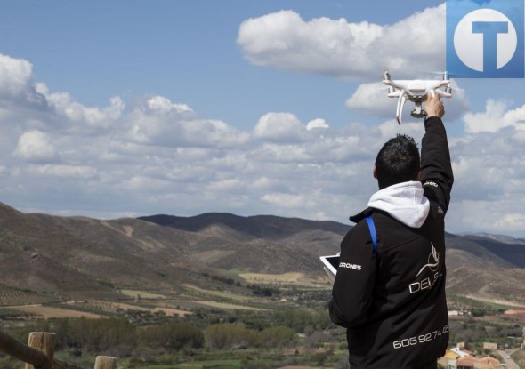 La firma de drones Delsat ya opera en el aeropuerto de Teruel