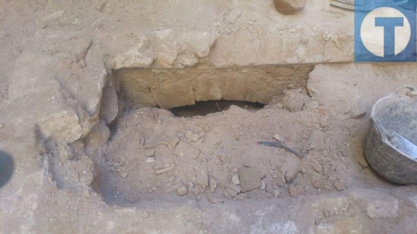 Hallado un arco medieval en la torre de la Bombardera de Teruel