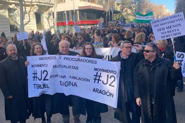 Teruel participa en la manifestación en Madrid de los abogados que reclaman una jubilación digna