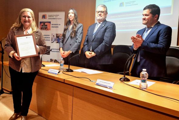 La Politécnica concede una distinción al Ayuntamiento de Teruel por su apoyo a la actividad universitaria