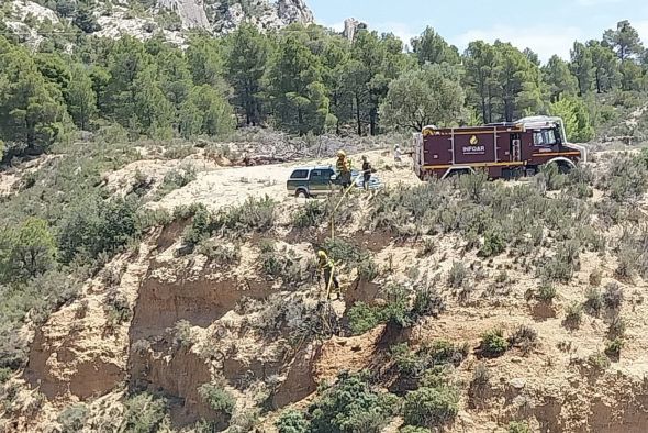 Un incendio en Castellote se queda en un susto tras la rápida intervención de medios