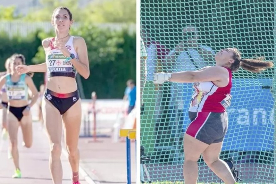 Elena Martín y Elena Sanz, bandera de Teruel en el Campeonato de España de Atletismo