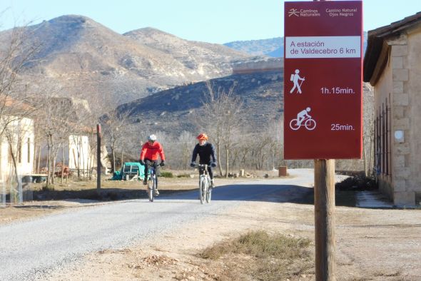 La vía ciclista con Alfambra salvará  la N-420 con una pasarela metálica