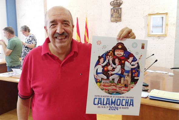 ‘Chupinazo’ rompe con la imagen habitual de las láminas de las fiestas de San Roque de Calamocha