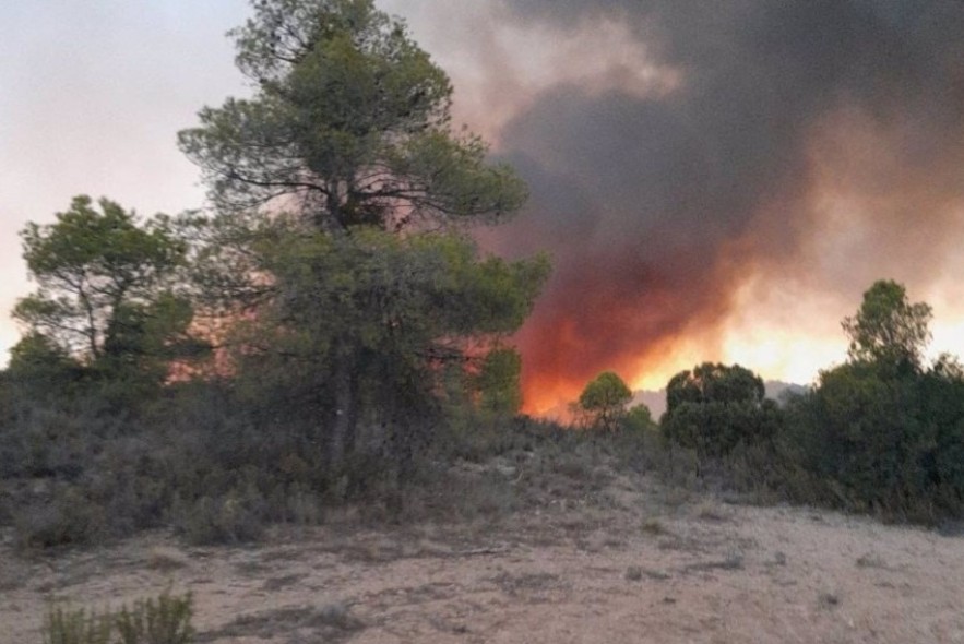 Extinguido el incendio de Calanda tras calcinar 4,7 hectáreas