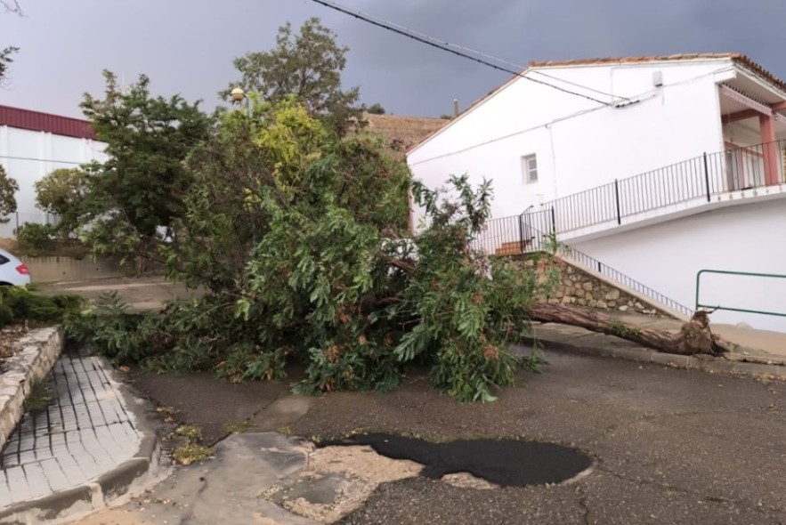 Las últimas tormentas causan inundaciones y desprendimientos  en el término de Ariño