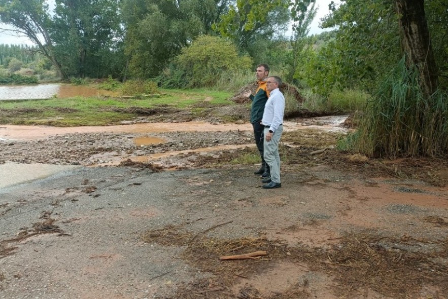 Joaquín Juste compromete el apoyo de medios de la DPT para hacer frente a los destrozos por las tormentas