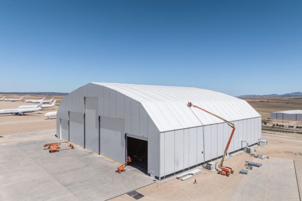 Spantech tilda de “hazaña de ingeniería” la construcción del hangar de Tarmac en Teruel