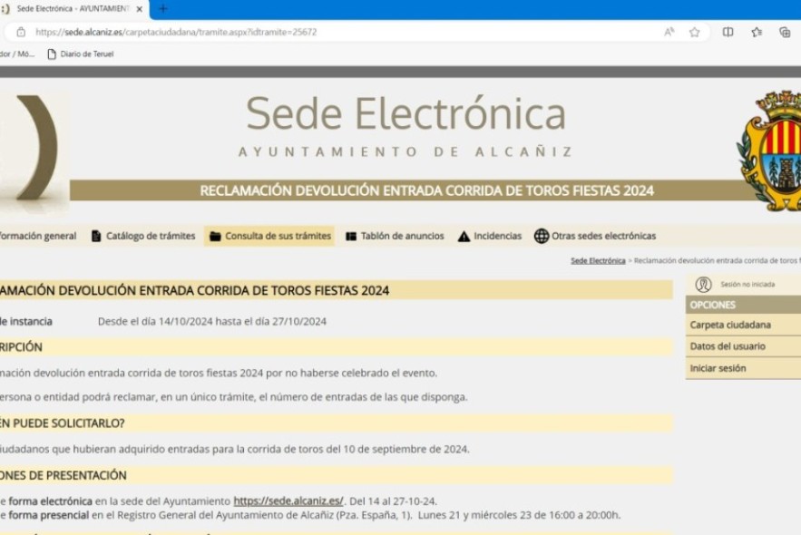 El Ayuntamiento de Alcañiz devolverá los importes de las entradas de la corrida de toros cancelada el 10 de septiembre