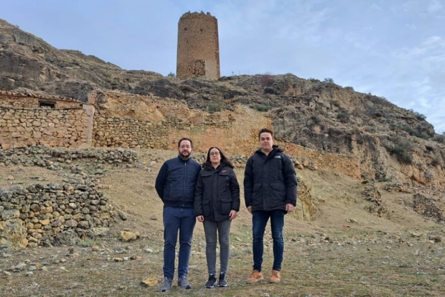 El PSOE pide al Gobierno de Aragón que colabore en la consolidación de la torre castillo de La Hoz de la Vieja