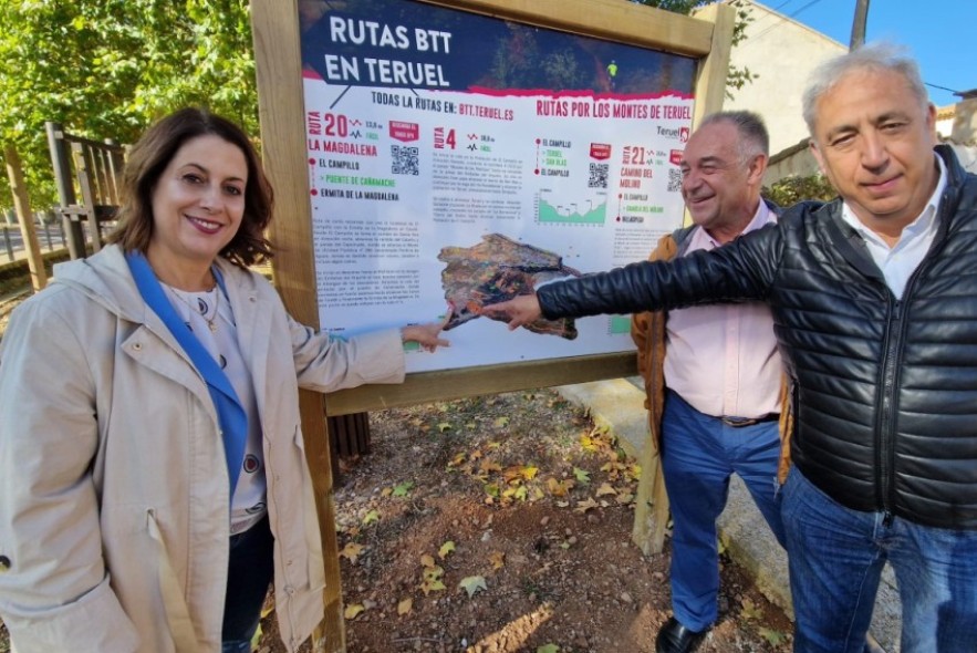 Señalizadas dos nuevas rutas BTT por los montes de Teruel