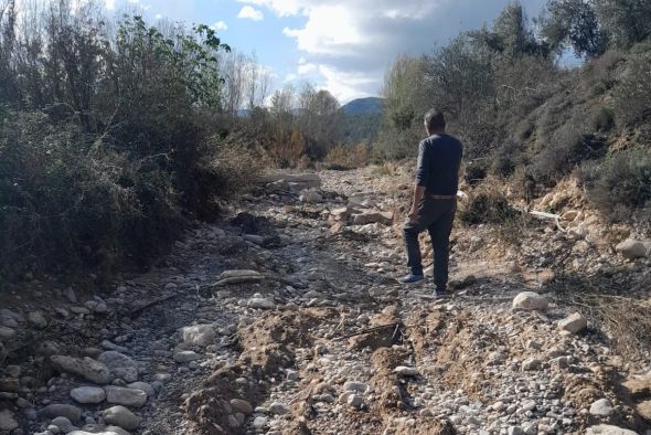 La dana deja intransitables numerosos caminos en  la comarca del Matarraña