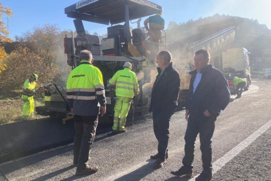 La Diputación de Teruel acomete el arreglo de la carretera provincial TE-V-6013 entre Villel y Cascante del Río