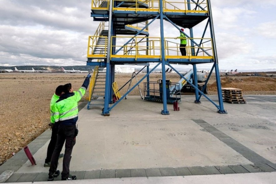 El banco de pruebas del Miura 5, listo para empezar a funcionar en Teruel