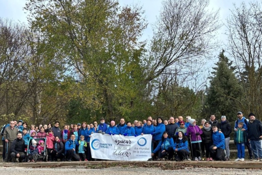 La caminata de Diabetes Teruel reúne a 85 personas en Teruel y 150 en Valmuel