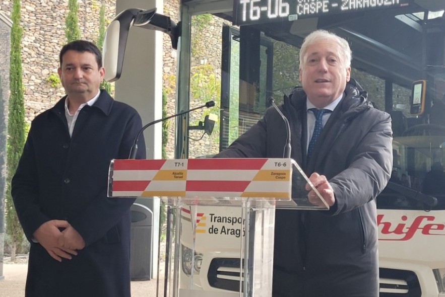 Echan a rodar 44 nuevas líneas de autobús para comunicar 131 municipios entre Zaragoza, Alcañiz y Teruel