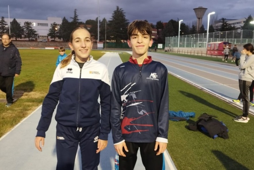 Alba López y Diego Buj representarán a Teruel en el Campeonato de España por Clubes sub-16 de atletismo