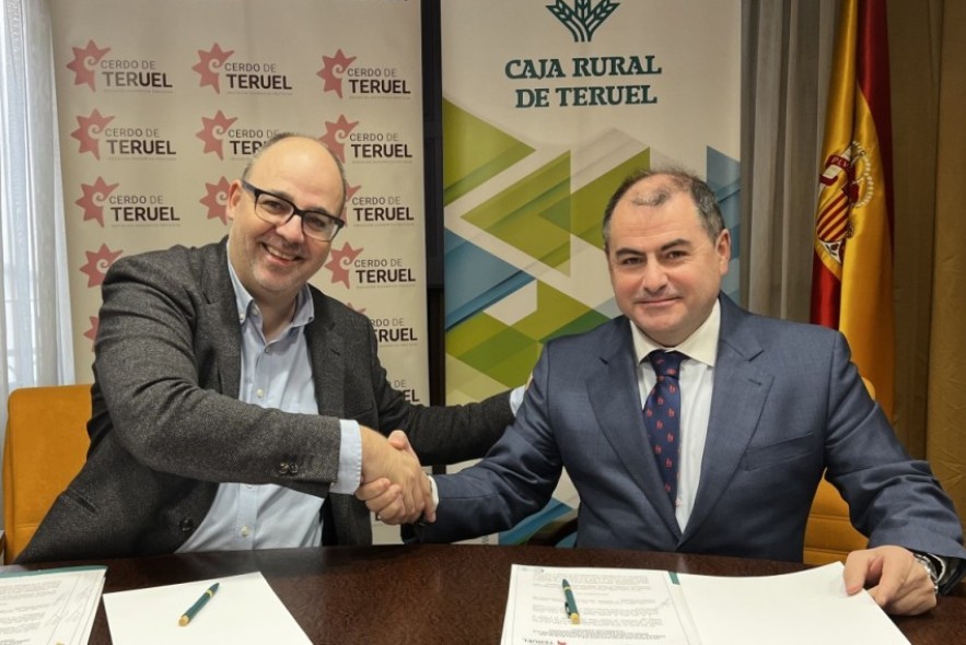 Caja Rural de Teruel firma un nuevo convenio con la IGP Cerdo de Teruel 