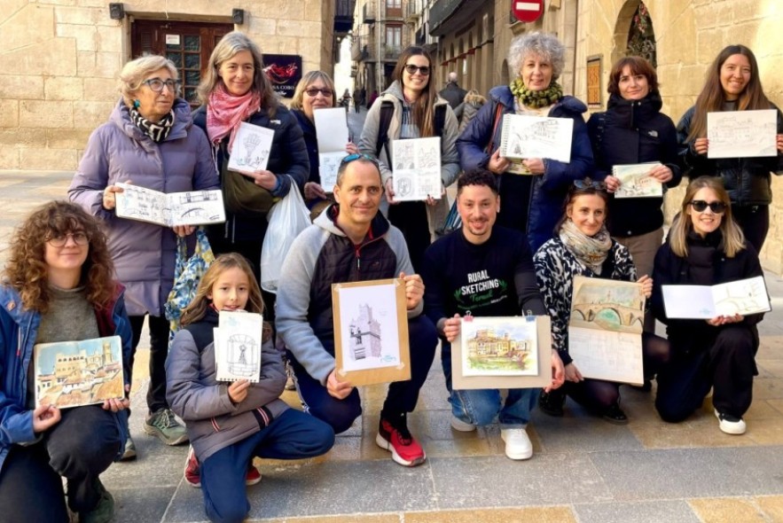 @RuralSketchingTeruel llega hasta Valderrobres y Cretas