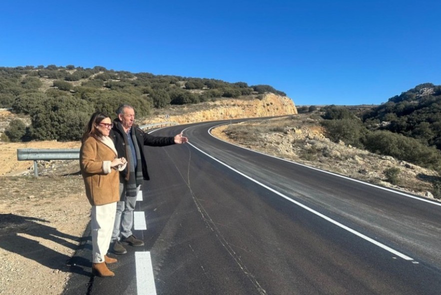 La Diputación de Teruel invierte casi un millón euros en la mejora de la carretera de Celadas