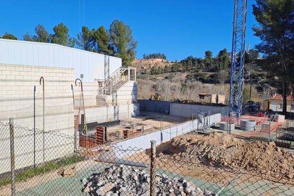 Las obras de la piscina climatizada cubierta de Alcañiz justifican ayudas y cumplen hitos