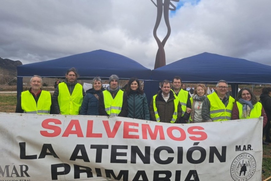 CHA apoya en Montalbán la denuncia ante la  pésima gestión sanitaria del Gobierno de Aragón y exige soluciones para el medio rural