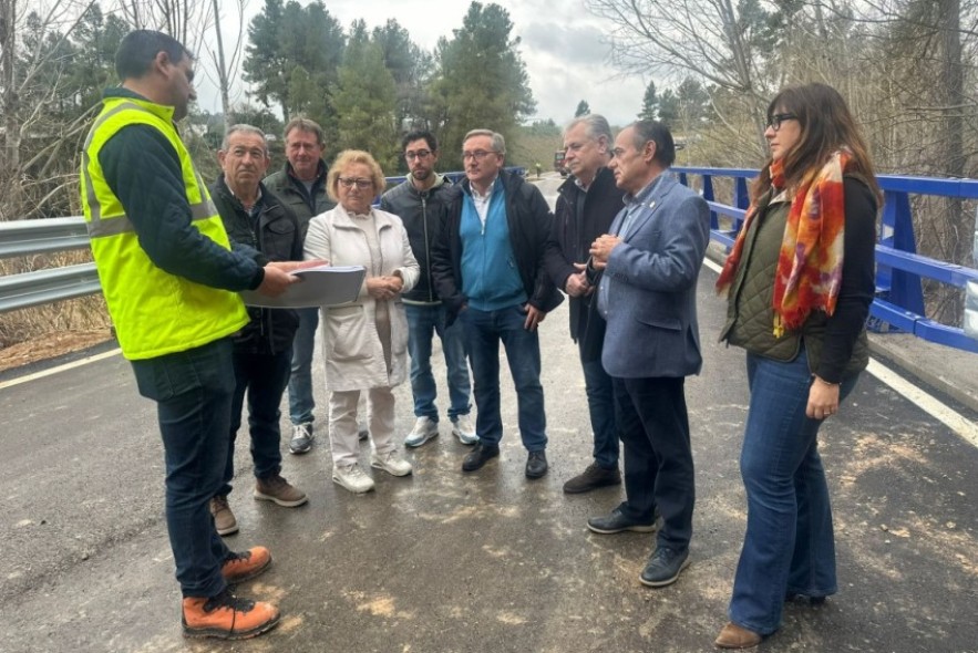 Lledó mejora sus accesos gracias a la mejora del puente sobre el río Algars acometida por la DPT