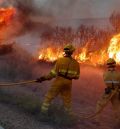 Una tormenta provocó un incendio junto a la N-211 en Alcañiz y obligó a cortar la carretera