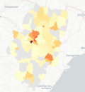 Teruel notifica 64 casos, los mismos que hace una semana, y destacan Alcañiz (18) y la capital (17)