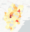 La provincia de Teruel comunica 96 casos, 90 menos que hace una semana, y vuelve a bajar de los cien por segundo día consecutivo