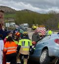 Un herido al colisionar un turismo y un camión en la N-211 a la altura de Castel de Cabra