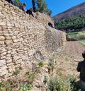 La muralla de Mirambel, recuperada tras los daños sufridos por las lluvias en 2015