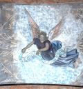 Un ángel ilumina el interior de la ermita de Monteagudo  tras la restauración