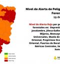 Alerta roja por riesgo de incendios en casi toda la provincia de Teruel