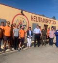 Blasco y Oliván visitan la base de Blancos del Coscojar, sede de la helitransportada de Teruel