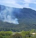 Un incendio forestal quema dos hectáreas de monte en el linde de la partida de la Umbría de Valderrobres