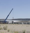 Los aerogeneradores del Clúster Maestrazgo se almacenan en el Aeropuerto de Teruel