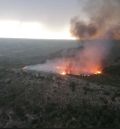 El rayo de una tormenta provoca un incendio en el Desierto de Calanda que quema 5 hectáreas