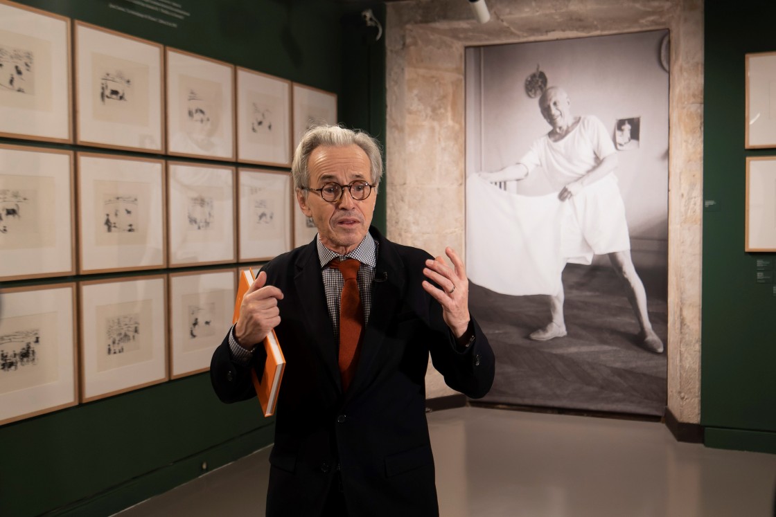 El comisario de la exposición y director del Museo Picasso de Barcelona, Emmanuel Guigon durante la presentación de la exposición