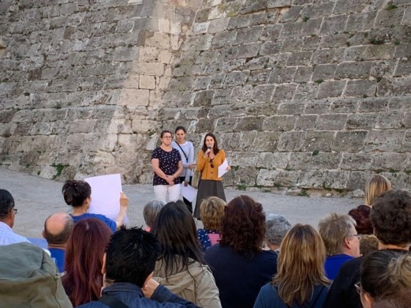 Lectura del manifiesto en Montalbán