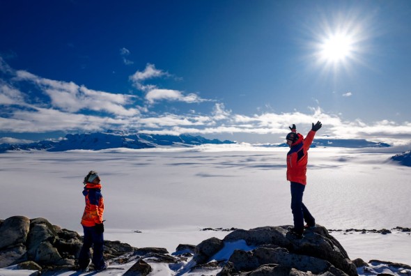 Laura Villa en las espectaculares vistas del mar de hielo