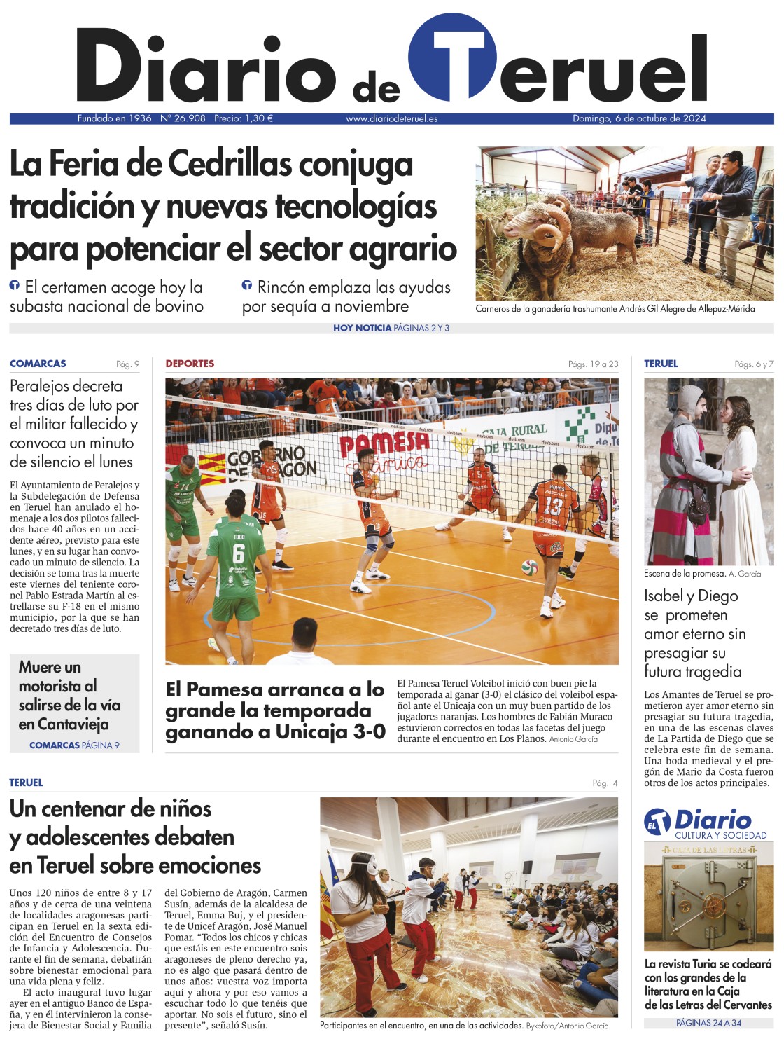 Portada Diario de Teruel