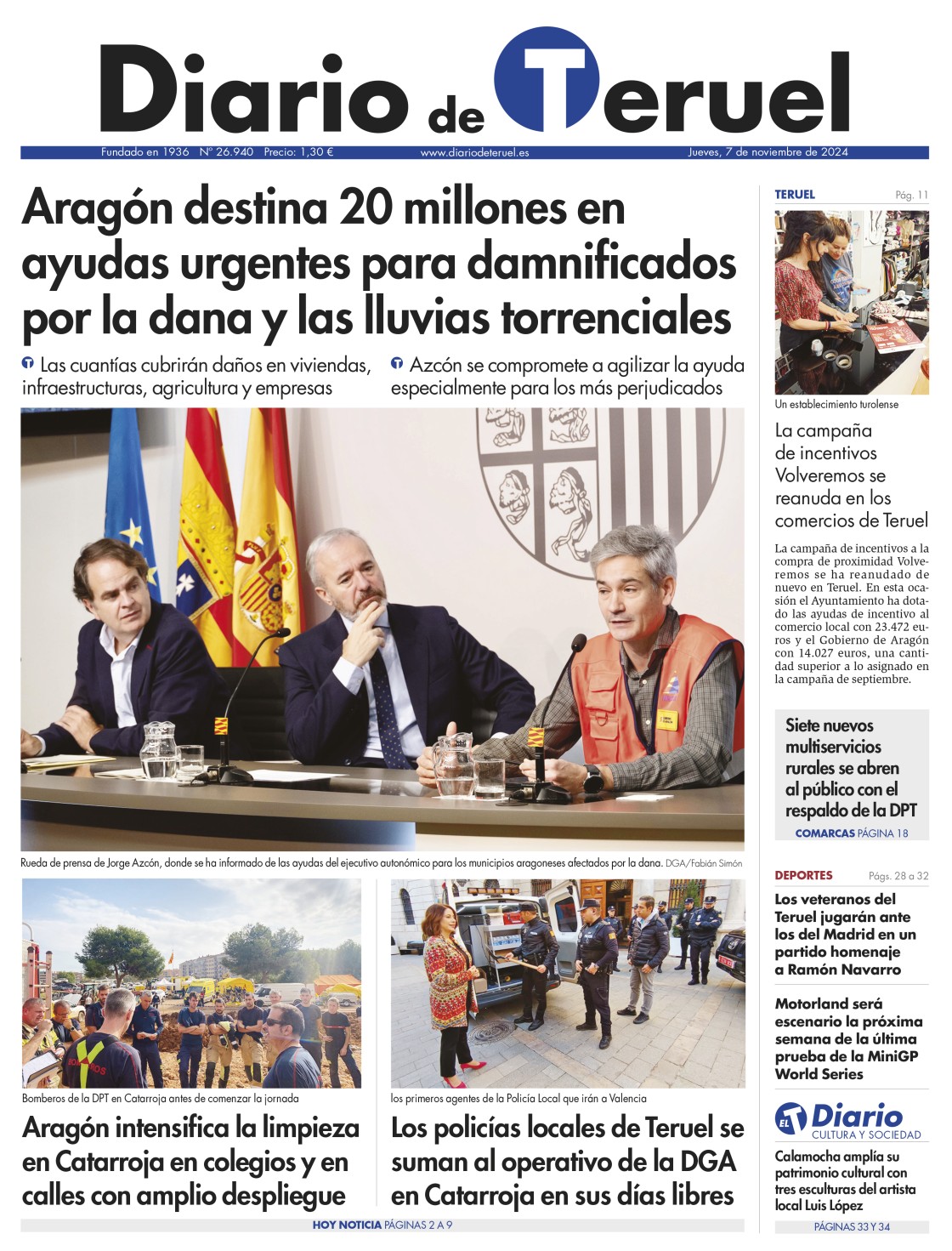 Portada Diario de Teruel